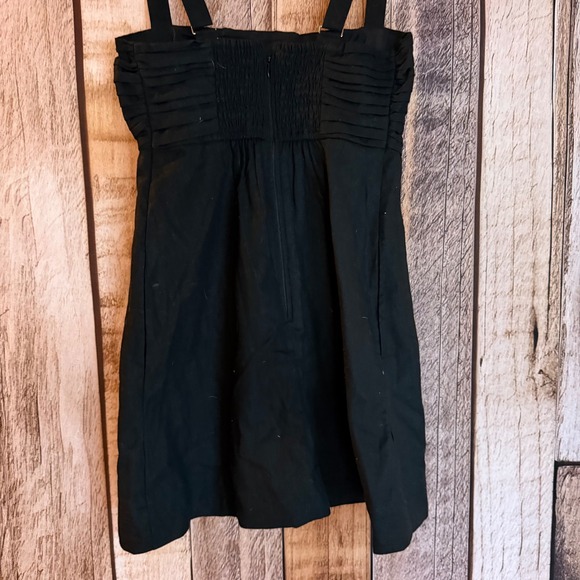 Abercrombie & Fitch Dress Black Pleated Bodice Mini Classic Minimalist NWT Small - Picture 4 of 7
